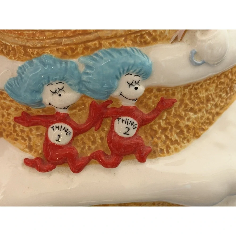 Vandor Dr Seuss 100th  Seussentennial Cat In Hat Cookie Jar‎ Birthday Cake Flaws